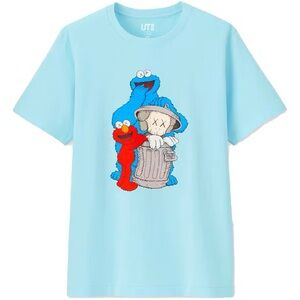 KAWS x Uniqlo x Sesame Street Men’s Companion Trash Can Tee